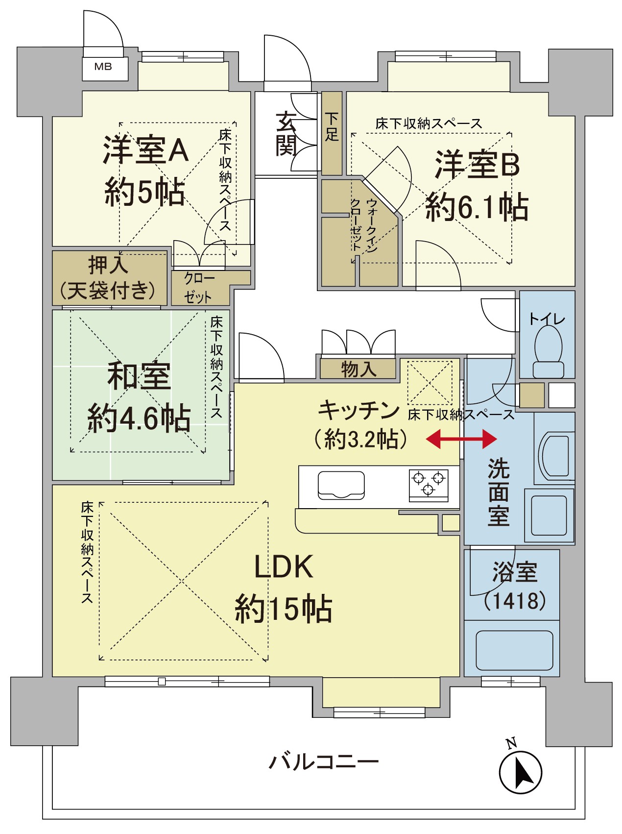																		   																			   																				   																					   コアマンションルネス箱崎間取り																				   																			   																		   																		   