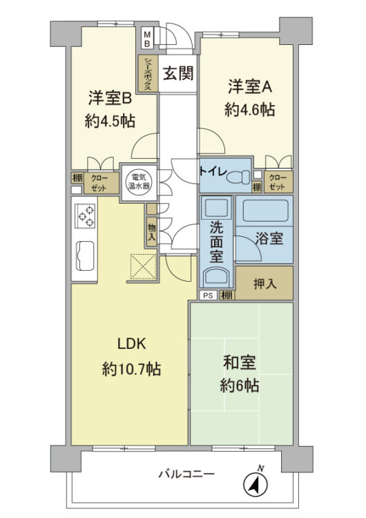 前原パーク・ホームズ間取り