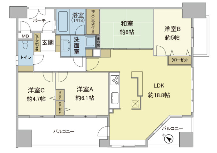 高宮通りシティハウス 間取り
