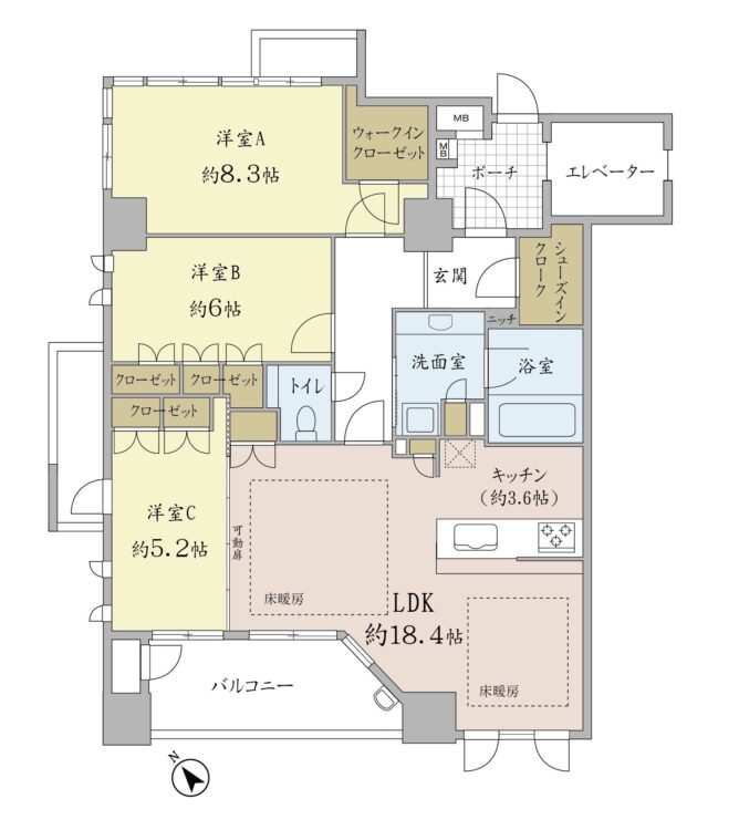 パークホームズ大濠一丁目間取り