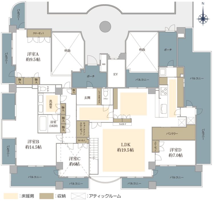 ルッシュ西公園間取り